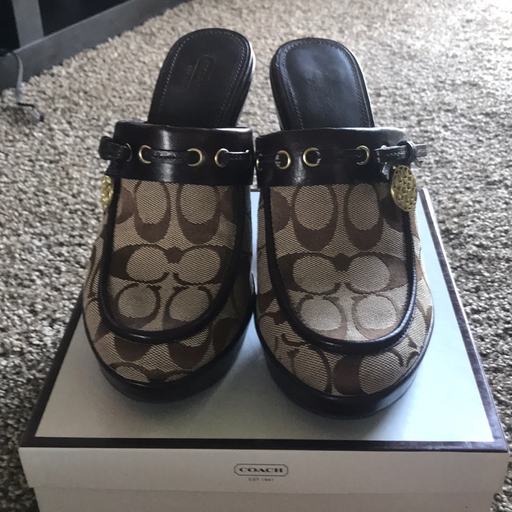 Coach Signature Mules